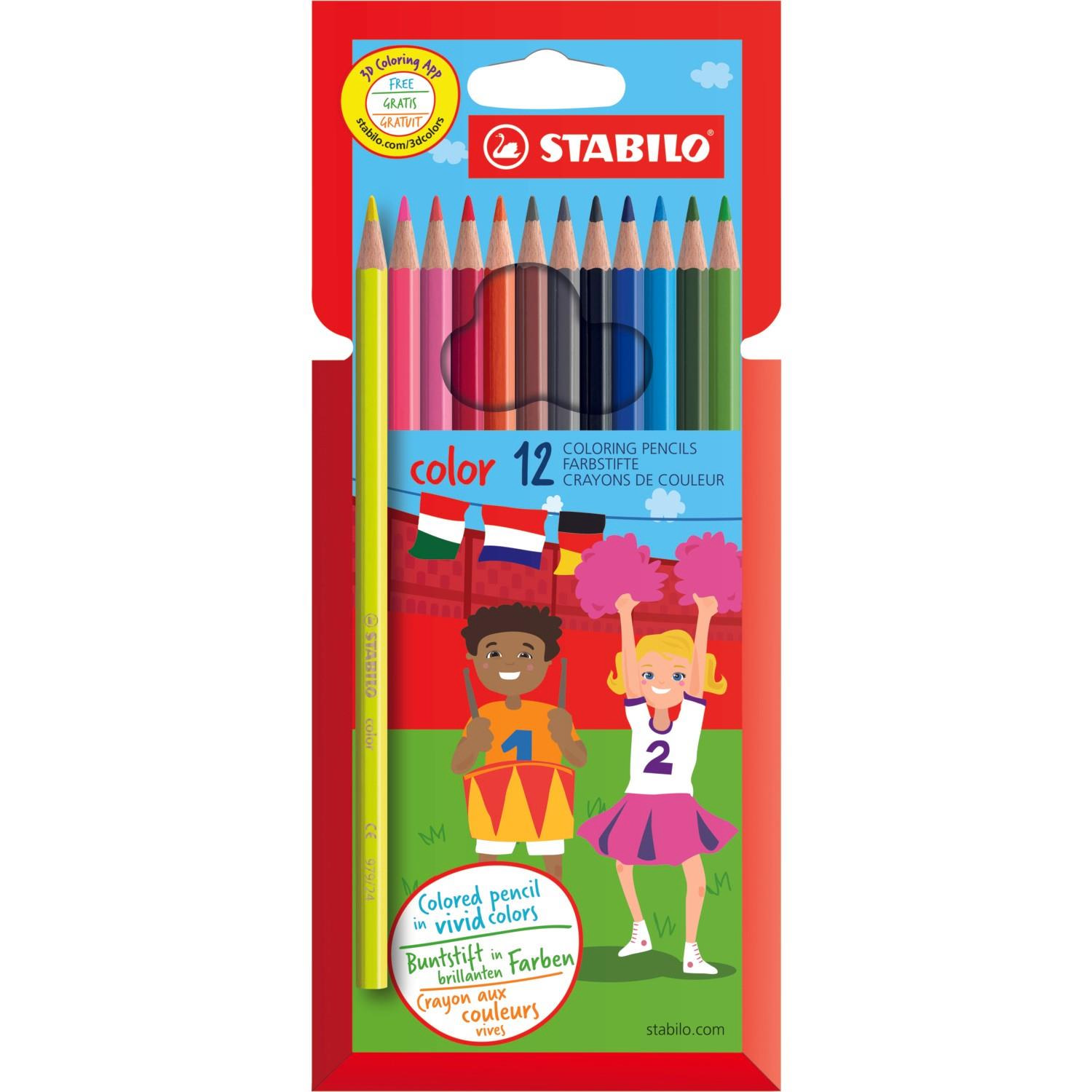 Stabilo Kuru Boya Color Hartung 12 Renk Kuru Boya
