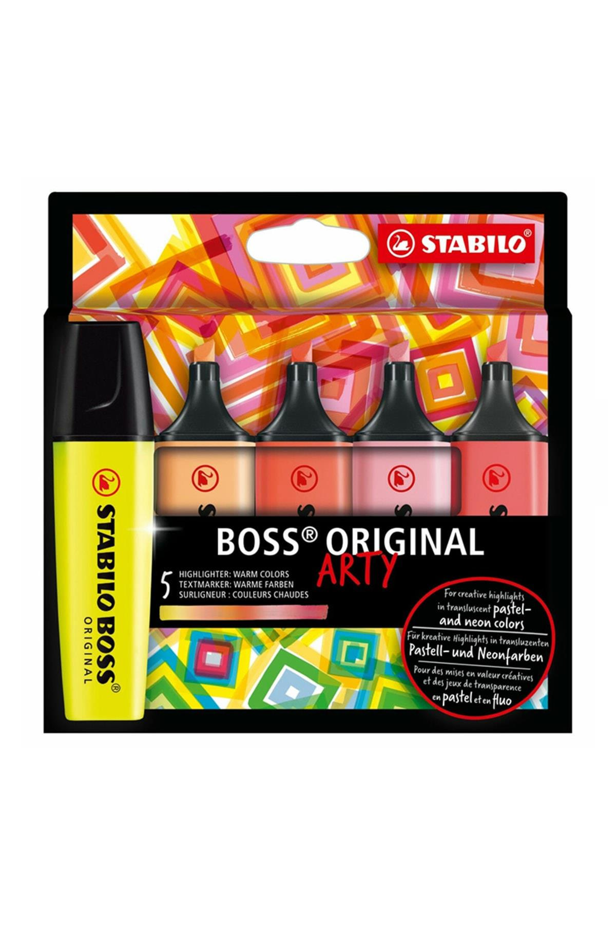 Stabilo Boss Original Arty Sıcak Renkler İşaretleme Kalem Seti 5'li