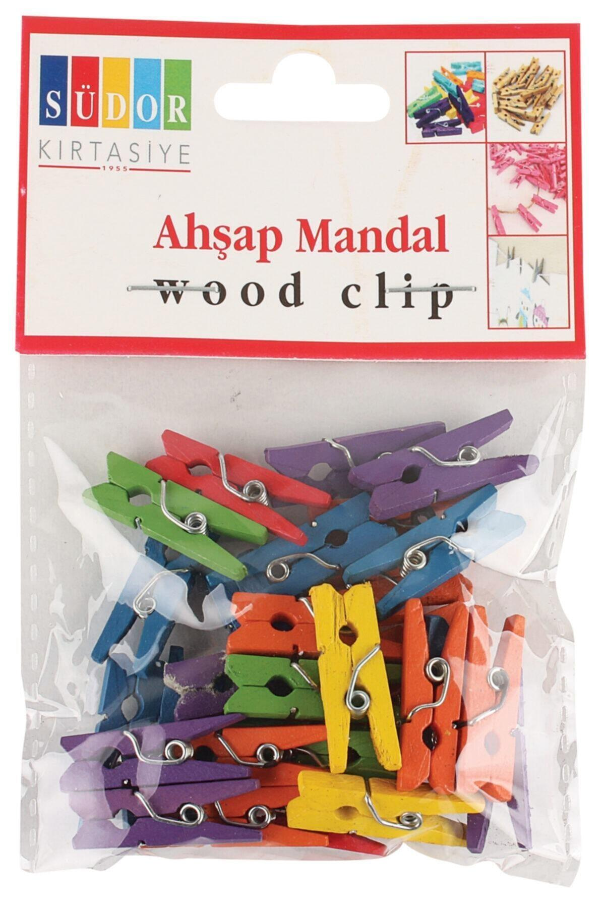 Südor Ahşap Mandal Küçük Renkli BS99
