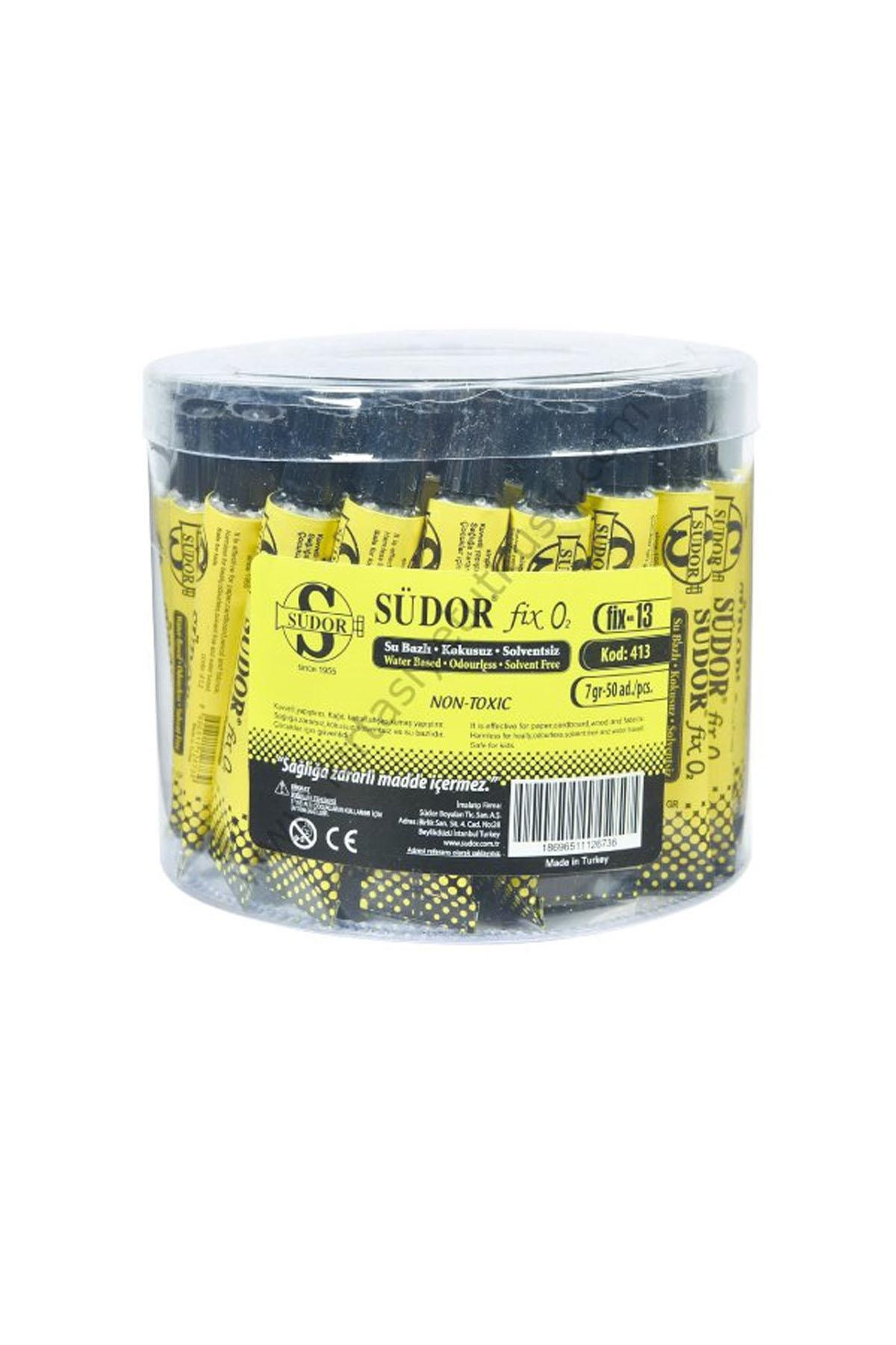 Südor Sıvı Yapıştırıcı Su Bazlı Solventsiz Fix O2 7 Gram 50'Li (50 Li Paket)