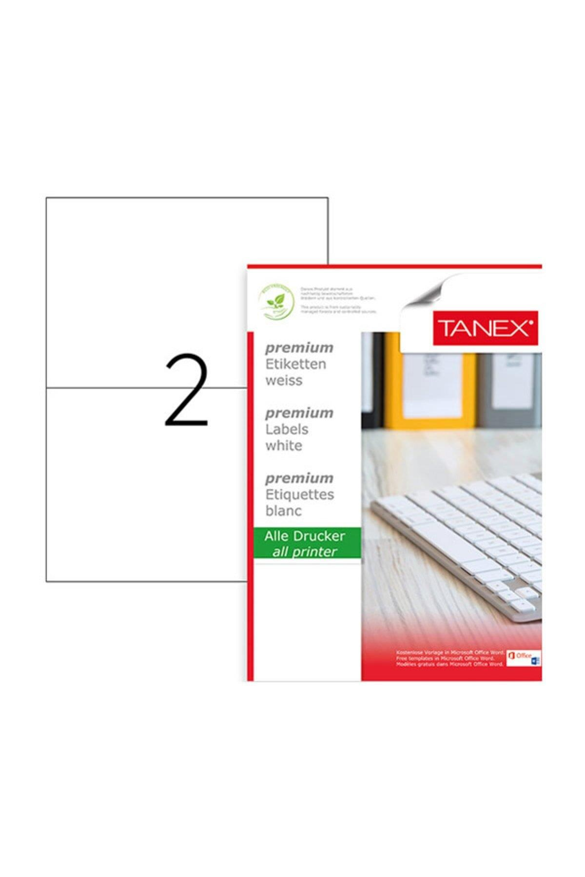 Tanex Lazer Etiket 100 Yaprak 210x148.5 Mm Lazer Yazıcı Etiketi