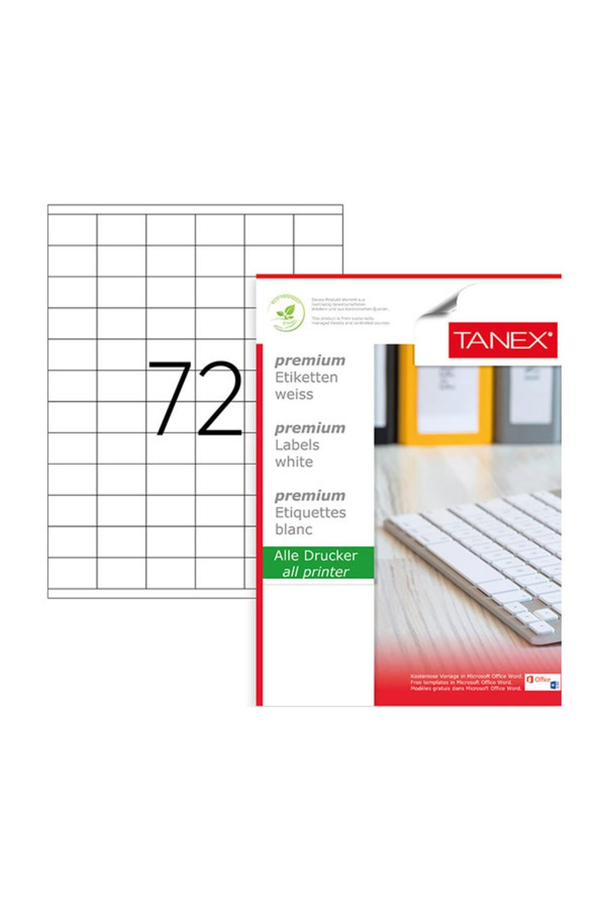 Tanex Lazer Etiket 100 Yaprak 35x23 Mm Lazer Yazıcı Etiketi
