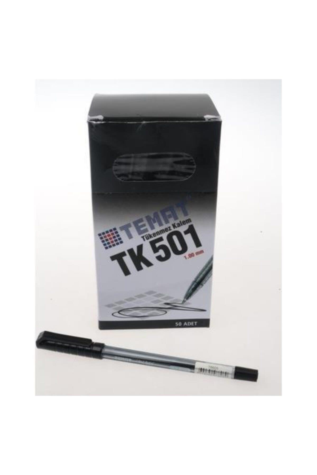 Temat Tk-501 Tükenmez Kalem 1,0 Mm Siyah 50 Li (1 Paket 50 Adet)