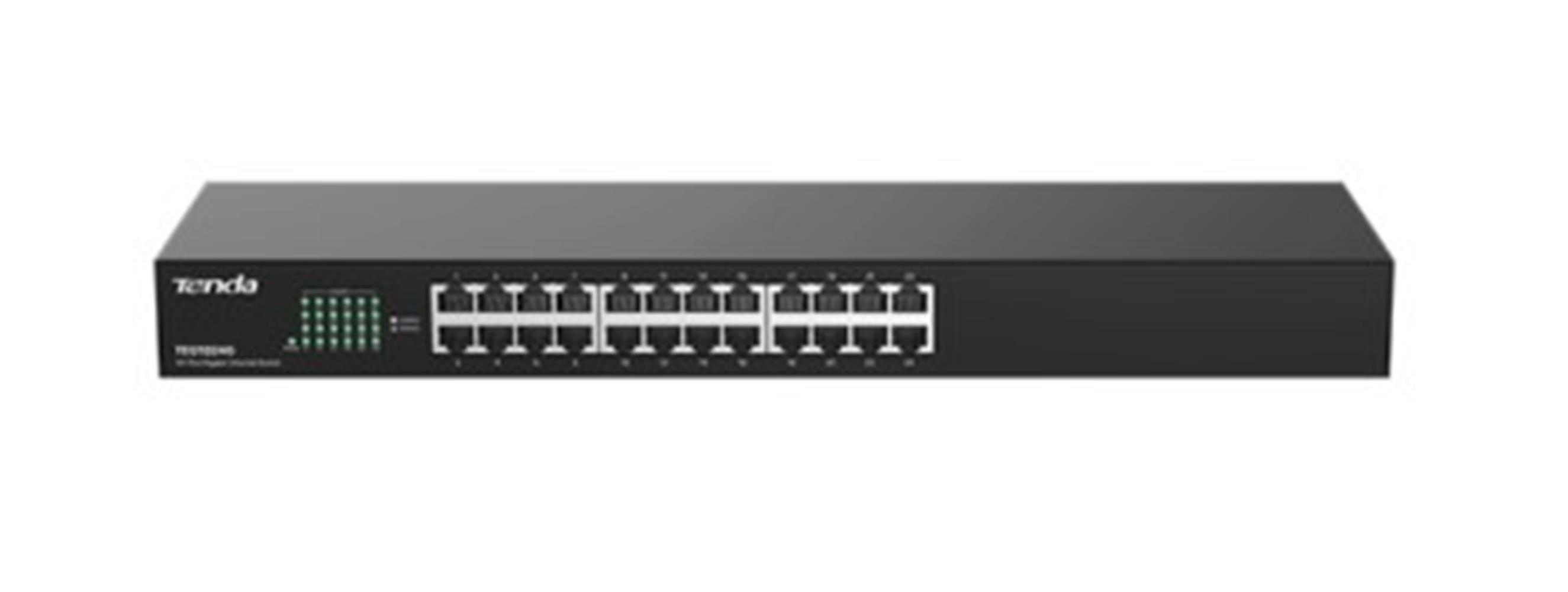 Tenda 24 Port 10-100-1000 Mbps 19" Switch Çelik Kasa Rack Mount