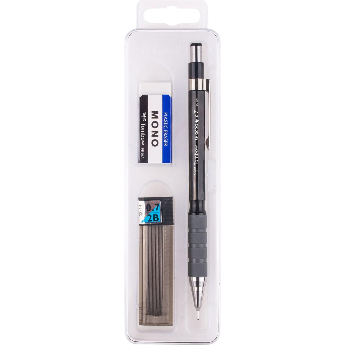 Tombow Versatil Kalem SH-300 Grip 0.7 MM Plastik Kutulu Set Siyah