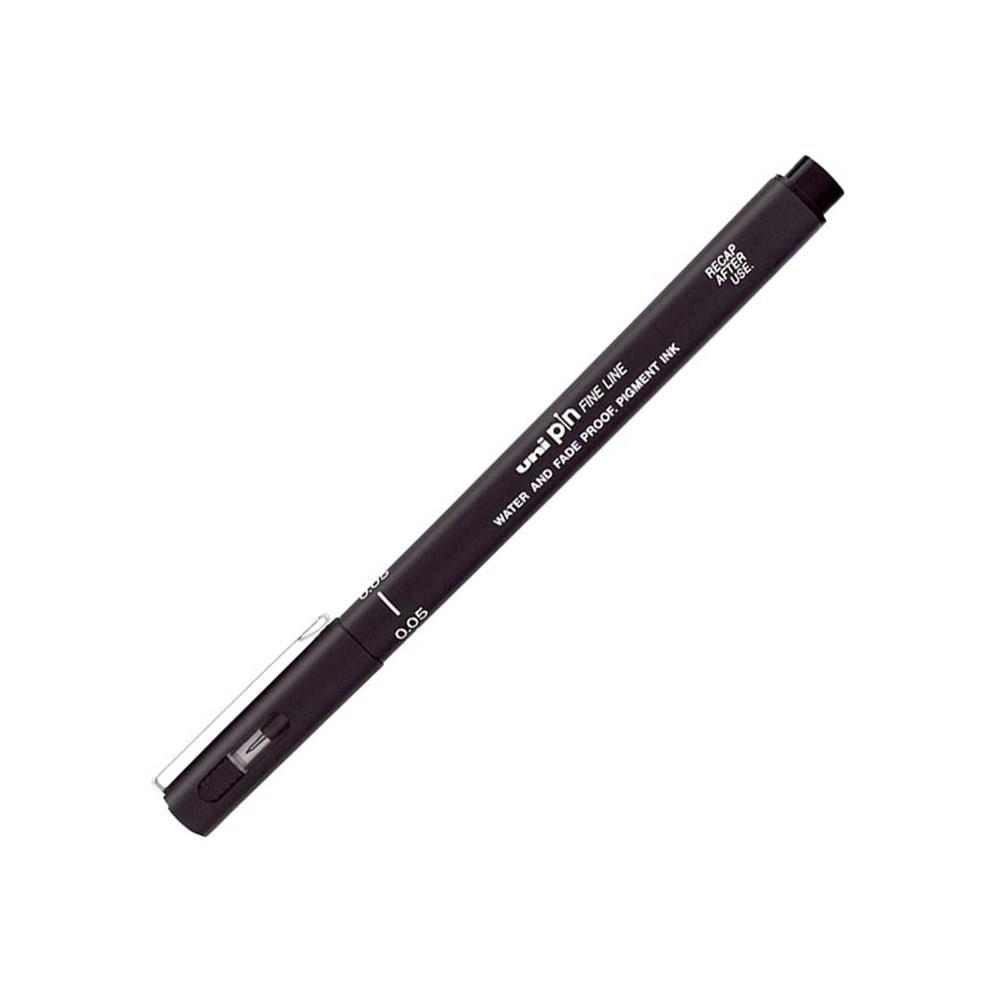 Uni-Ball Pin Fine Akrilik Uç 200 Teknik Çizim Markör Kalemi 0.05 mm Siyah (12 Li Paket)
