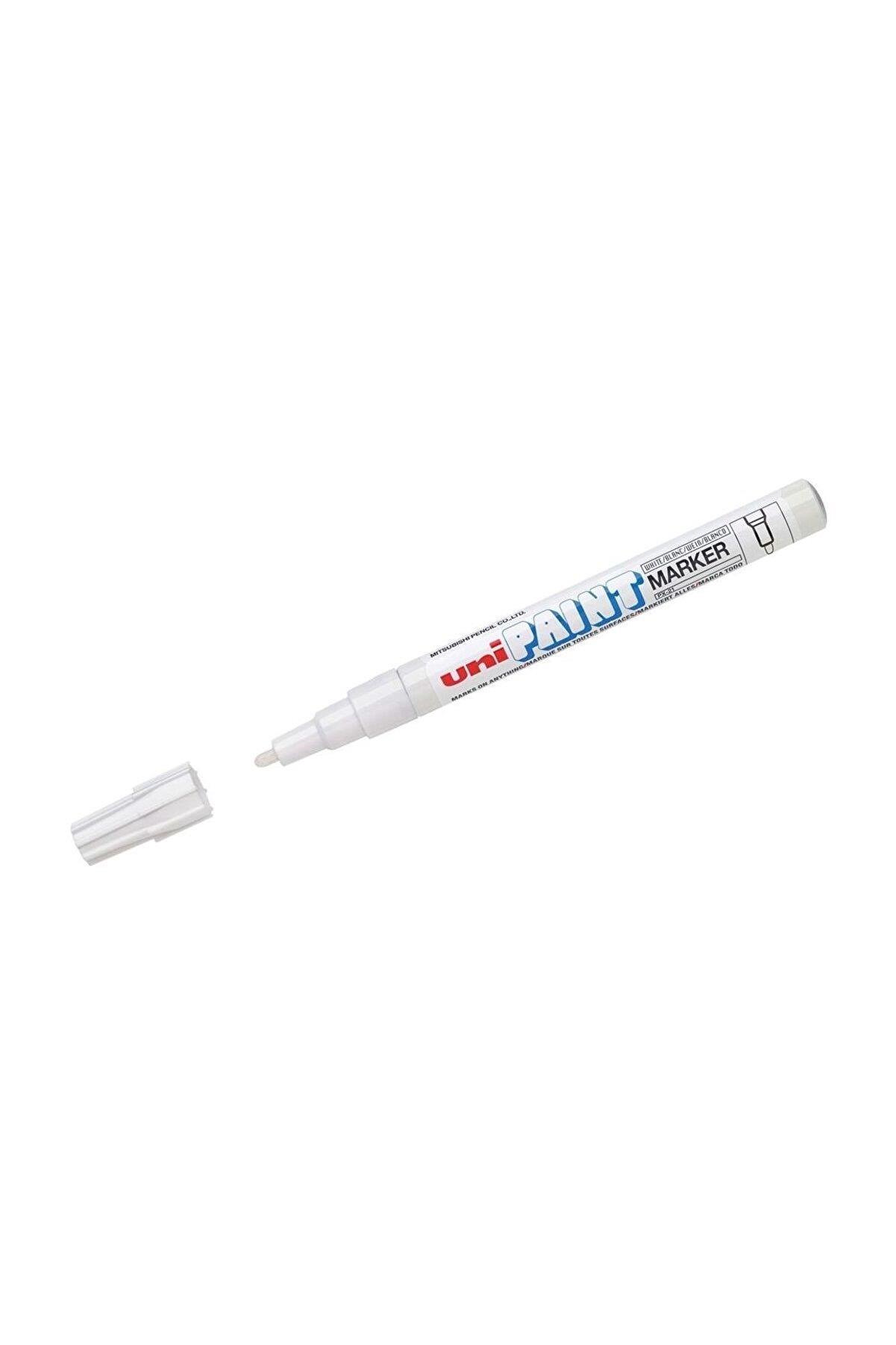 Uni-Ball PX-20 Paint Marker Markör Boyama Kalemi 2.2-2.8mm Beyaz x 12 Li Paket