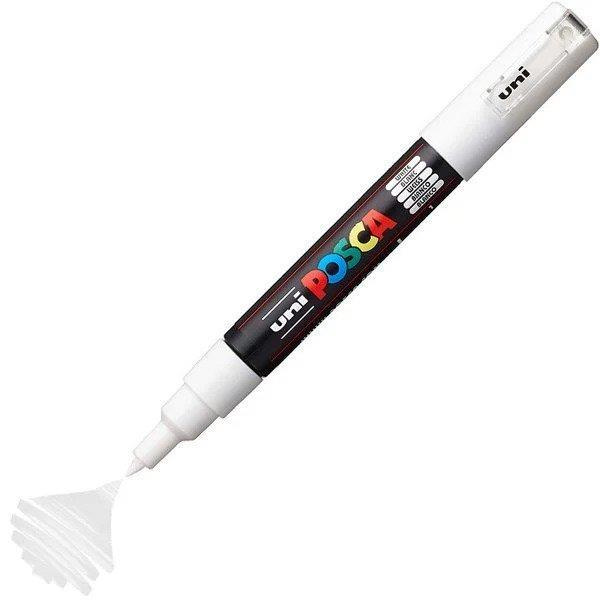 Uni-Ball Markör Boyama Posca Su Bazlı Poster 0.7 MM Beyaz (6 Lı Paket)