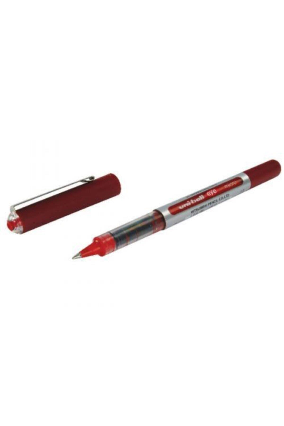Uni-Ball Roller Kalem 10 Eye Broad Jel Bilye Uç İmza Kalemi 1.0 MM Kırmızı (12 Li Paket)