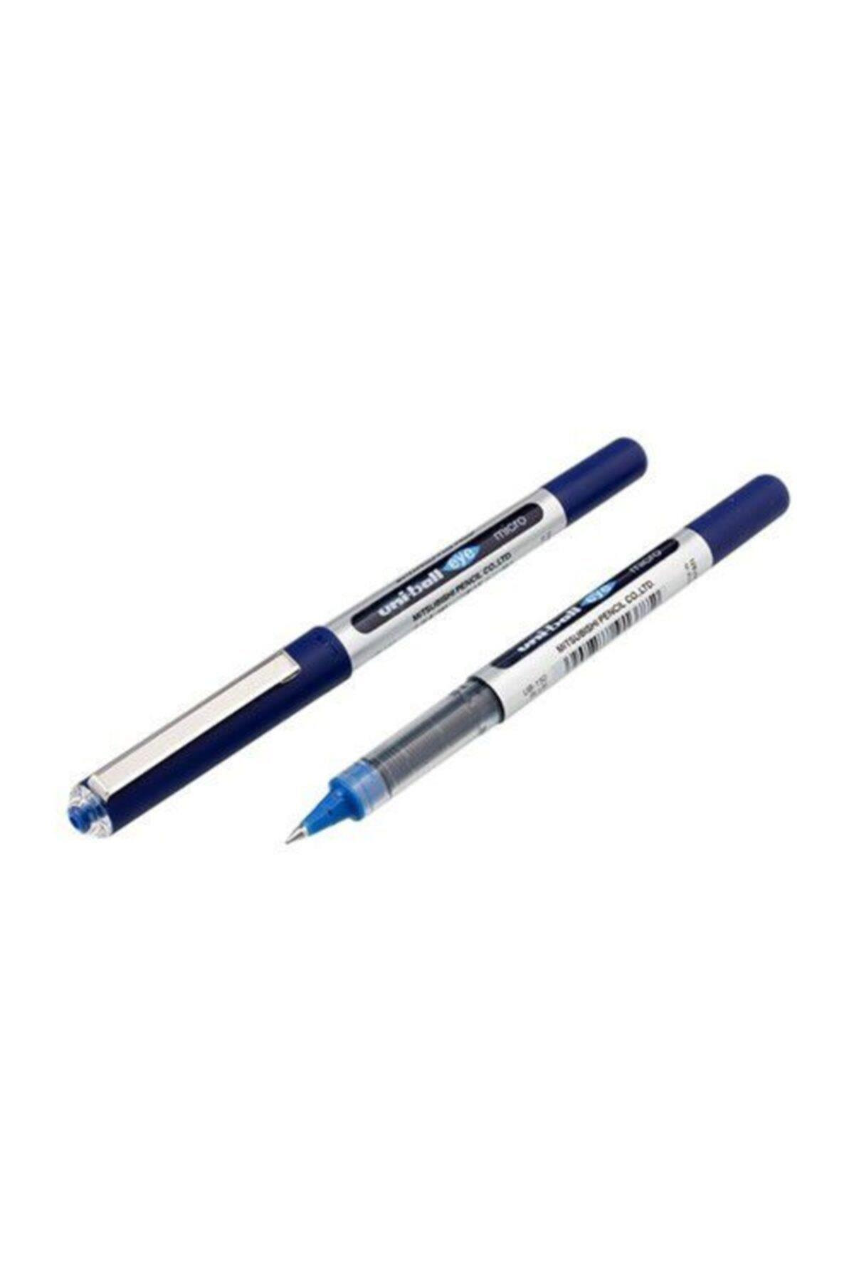 Uni-Ball Roller Kalem 10 Eye Broad Jel Bilye Uç İmza Kalemi 1.0 MM Mavi UB-150 (12 Li Paket)