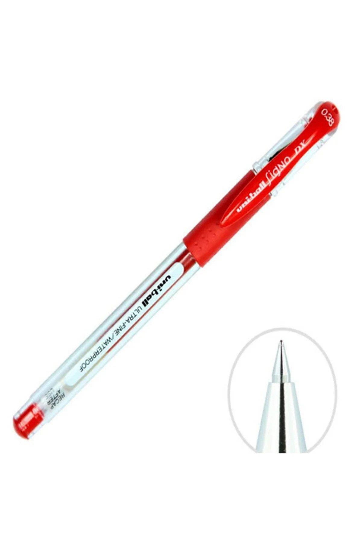 Uni-Ball Roller Kalem Signo Needle İğne Uç 0.38 MM Kırmızı (10 Lu Paket)
