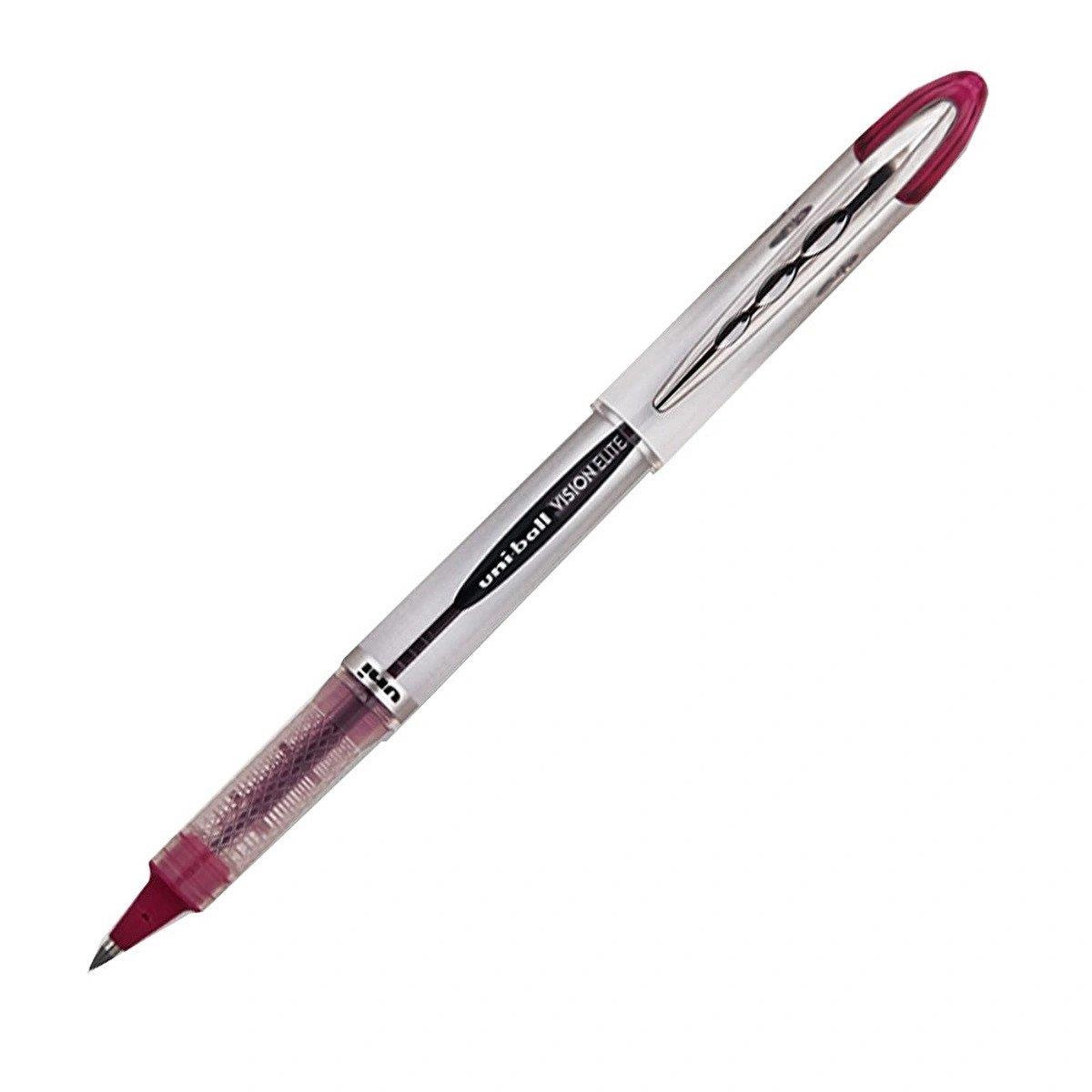 Uni-Ball Roller Kalem Vision Elite Bilye Uç 0.8 MM Bordo (12 Li Paket)