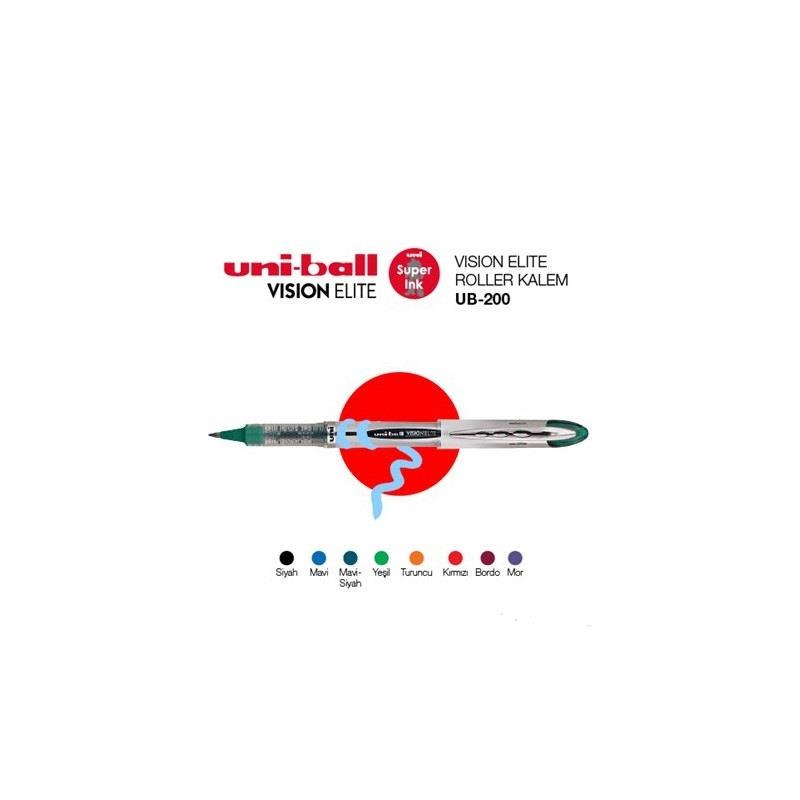Uni-Ball Roller Kalem Vision Elite Bilye Uç 0.8 MM Kırmızı UB-200