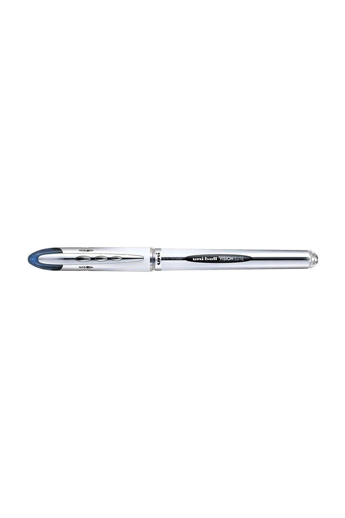 Uni-Ball Roller Kalem Vision Elite Bilye Uç 0.8 MM Mavi Siyah (12 Li Paket)