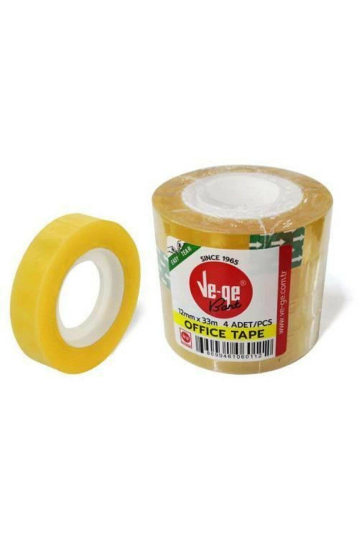 Ve-Ge Ofis Bandı 12 mm x 33 M (4'lü Paket)