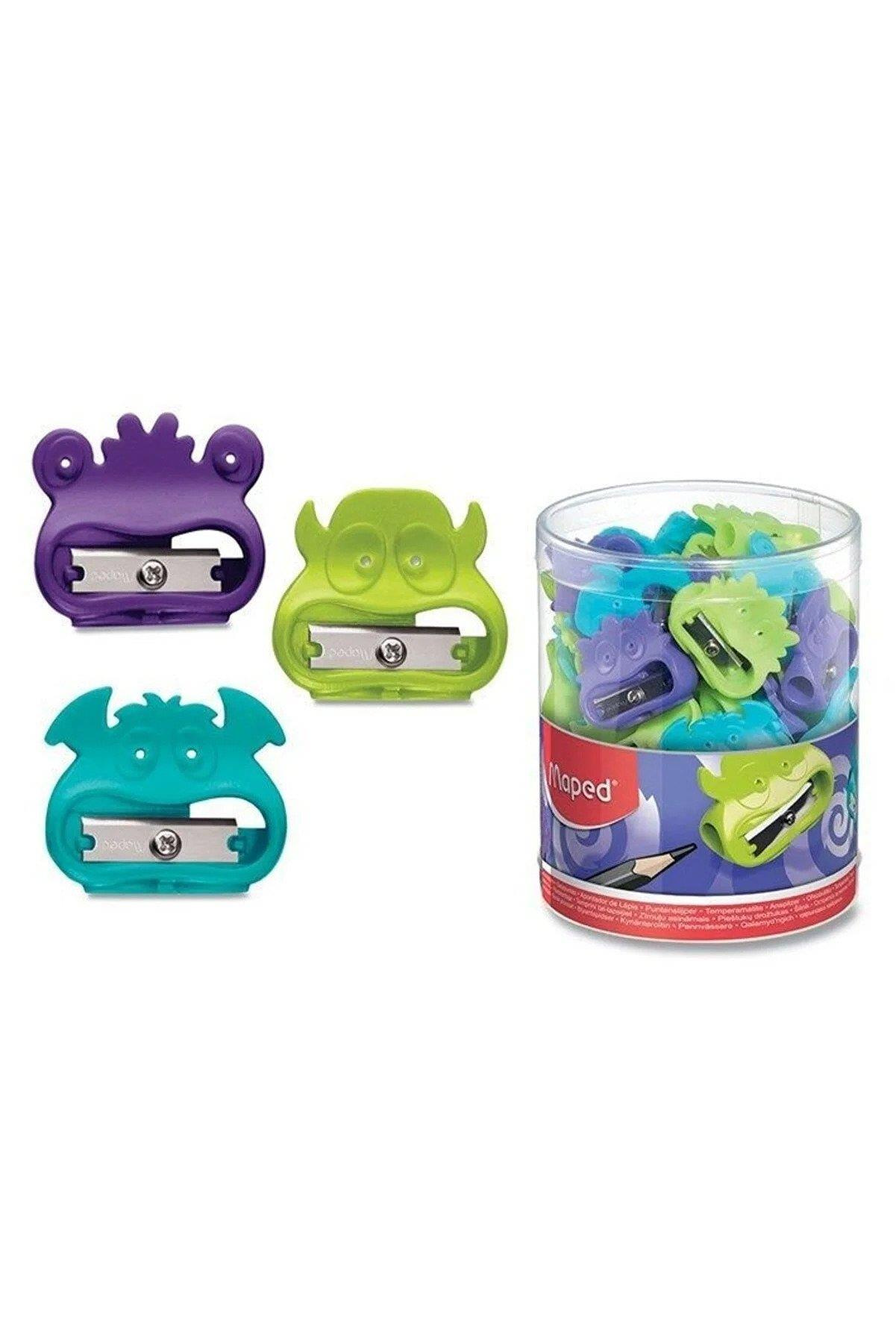 Maped Vivo Fancy Monster Tek Bıçaklı Öğrenci Kalemtıraşı (65 Li Paket)