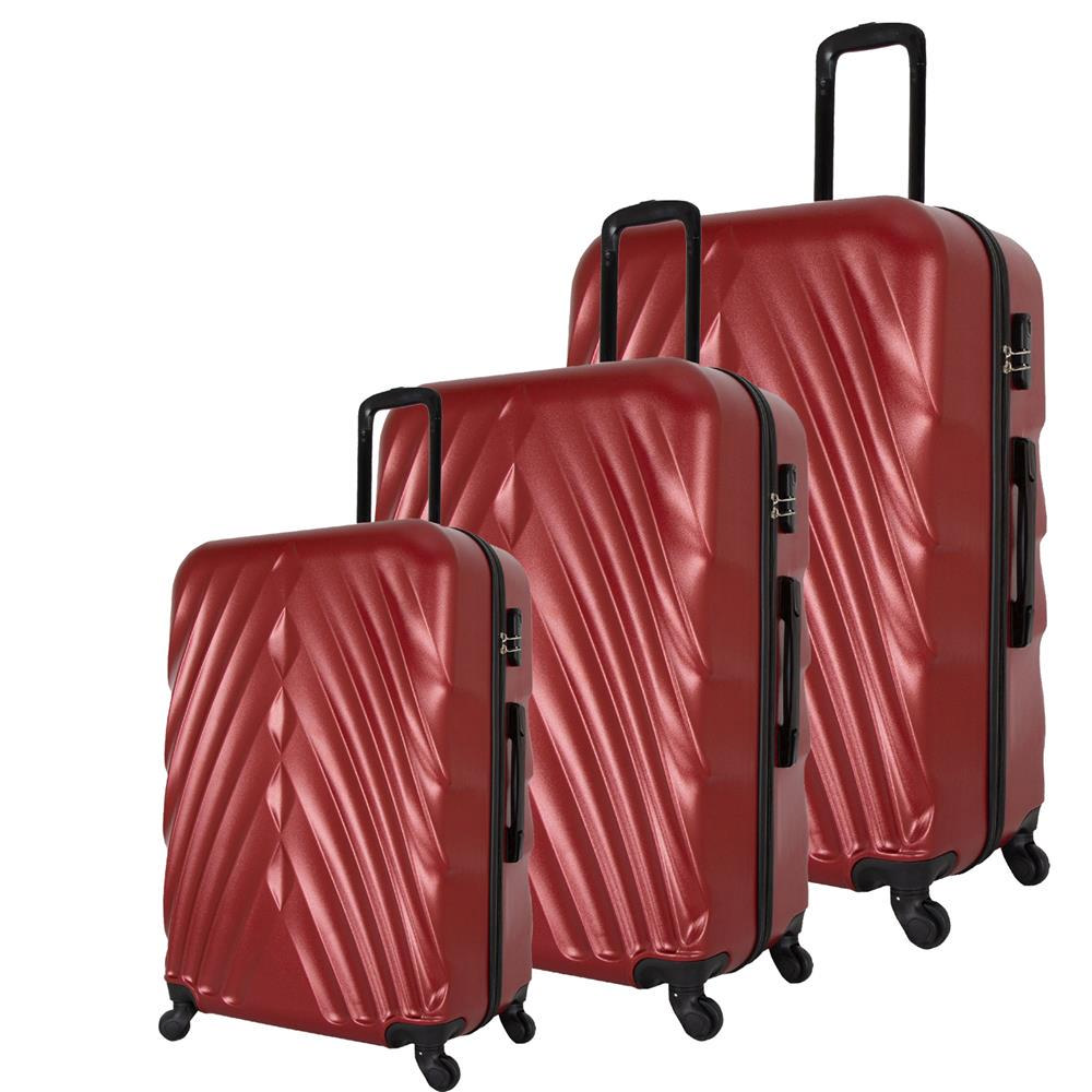Wexta WX-400 3LÜ Set Kırmızı Valiz